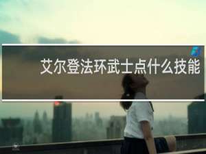 艾尔登法环武士点什么技能