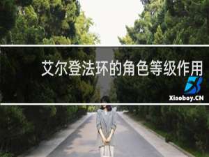 艾尔登法环的角色等级作用