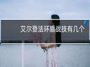 艾尔登法环盾战技有几个