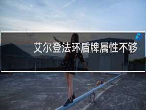 艾尔登法环盾牌属性不够