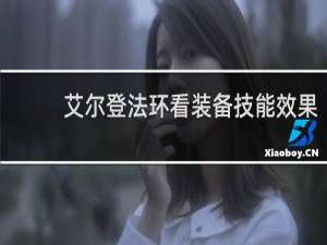 艾尔登法环看装备技能效果