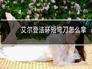 艾尔登法环短弯刀怎么拿