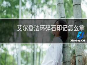 艾尔登法环碎石印记怎么拿