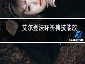 艾尔登法环祈祷技能放