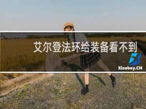 艾尔登法环给装备看不到