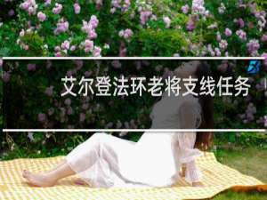 艾尔登法环老将支线任务