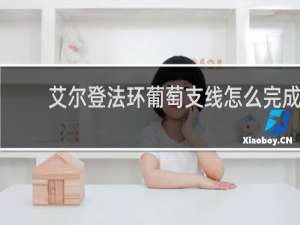艾尔登法环葡萄支线怎么完成
