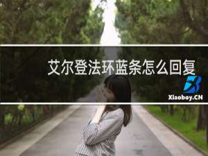 艾尔登法环蓝条怎么回复