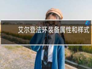 艾尔登法环装备属性和样式