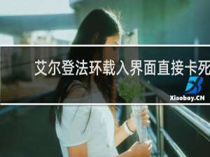 艾尔登法环载入界面直接卡死