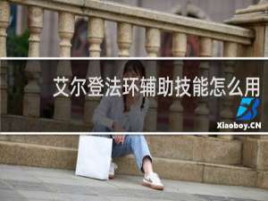 艾尔登法环辅助技能怎么用