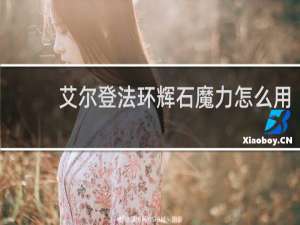 艾尔登法环辉石魔力怎么用