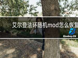 艾尔登法环随机mod怎么恢复