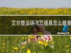 艾尔登法环飞刀道具怎么瞄准