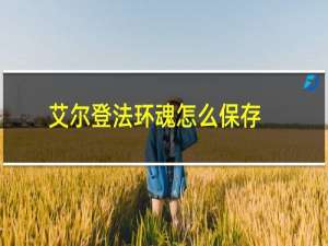 艾尔登法环魂怎么保存