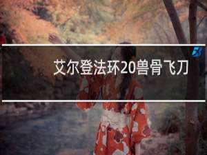 艾尔登法环 兽骨飞刀
