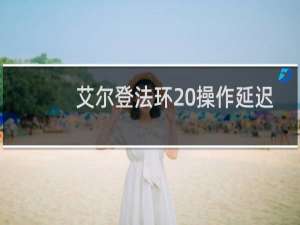 艾尔登法环 操作延迟