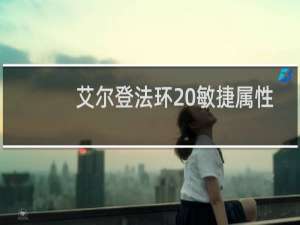 艾尔登法环 敏捷属性