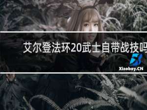 艾尔登法环 武士自带战技吗