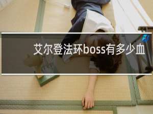 艾尔登法环boss有多少血