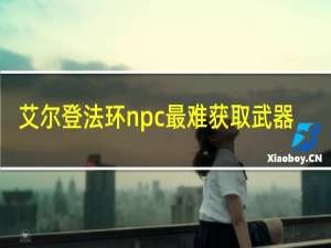 艾尔登法环npc最难获取武器