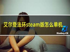 艾尔登法环steam版怎么单机