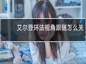 艾尔登环法视角跟随怎么关