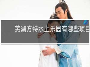芜湖方特水上乐园有哪些项目