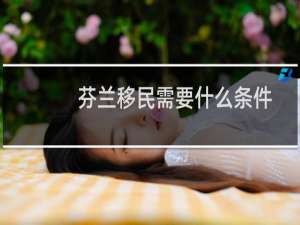 芬兰移民需要什么条件