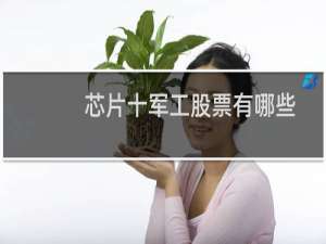 芯片十军工股票有哪些