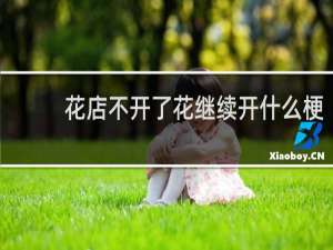 花店不开了花继续开什么梗？什么梗