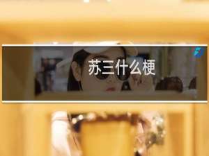 苏三什么梗