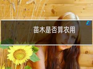 苗木是否算农用