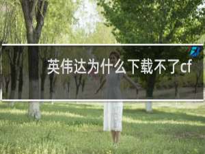 英伟达为什么下载不了cf