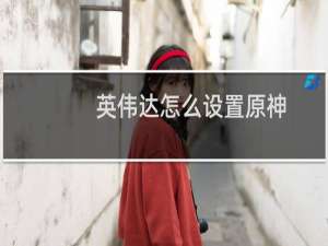 英伟达怎么设置原神