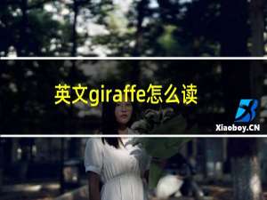 英文giraffe怎么读