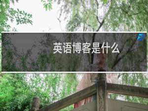 英语博客是什么