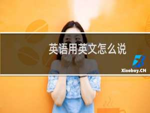 英语用英文怎么说