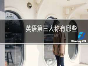 英语第三人称有哪些
