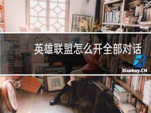英雄联盟怎么开全部对话