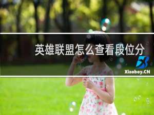 英雄联盟怎么查看段位分数