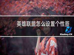 英雄联盟怎么设置个性签名表情