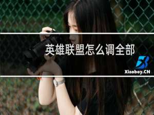 英雄联盟怎么调全部