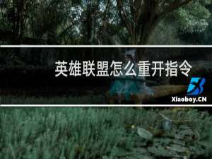 英雄联盟怎么重开指令