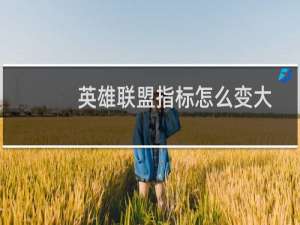 英雄联盟指标怎么变大