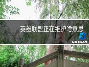 英雄联盟正在维护啥意思