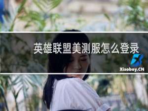 英雄联盟美测服怎么登录