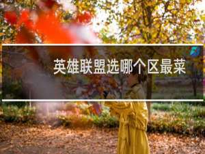 英雄联盟选哪个区最菜