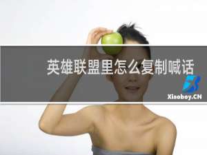 英雄联盟里怎么复制喊话