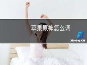 苹果原神怎么调